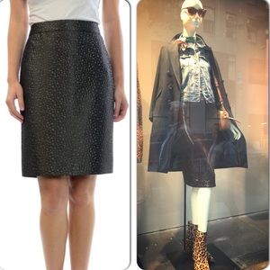 J. Crew Jacquard Brown/Grey Circle Pattern skirt